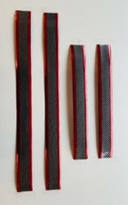 4x Chrome RED +Carbon Fibre