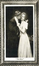 Loving Couple E mbrace &  Kiss c1909 Postcard  Romance Love People