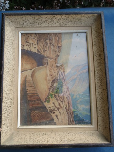 Vintage signed watercolor - vintage,
