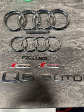 Genuine Audi Q8 3.0 TDI 5.0 badges logo full set used 