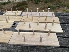 Solid Oak Rustic Peg Boards / Rails - Unfinished - Various Lengths & Peg Numbers