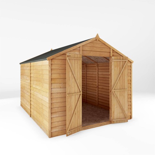 10x8 wood garden shed overlap - wood,