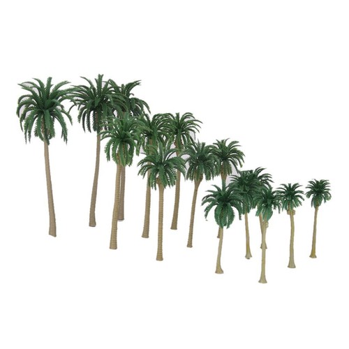 15x plastic model coconut palm - plastic,