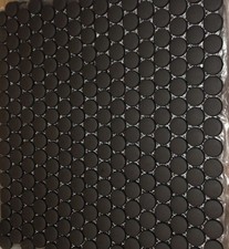 Victorian Style Penny Tiles Mesh Mosaic Matt Black