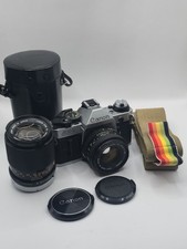 Canon AE-1 Program SLR Film Camera with FD 50mm F/1.8 Lens and 135mm lens