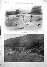 Antique Print Mr Cheritons Otter Hounds Dolton Bridge Late Dr Steinitz 1900