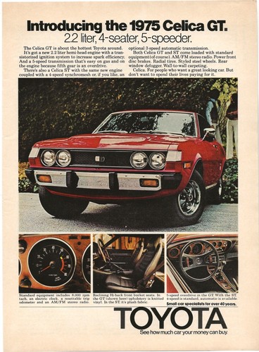 Vintage print toyota celica - vintage,