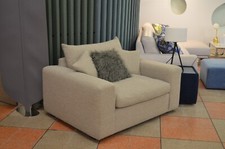 Large Armchair Bouclé Oatmeal