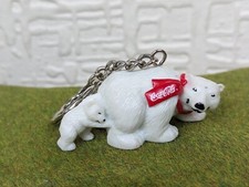 Coca Cola Polar Bear With Cub Collectable Keyring Vintage 1990's 90's