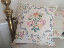 Vintage hand embroidered cushion cover