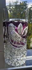 Hofbauer Red Byrdes Red Bird Crystal Highball Glass