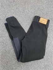 Hac-Tac Black Cotton Riding Tights Size 10 / 26”waist 25”inside Leg PK