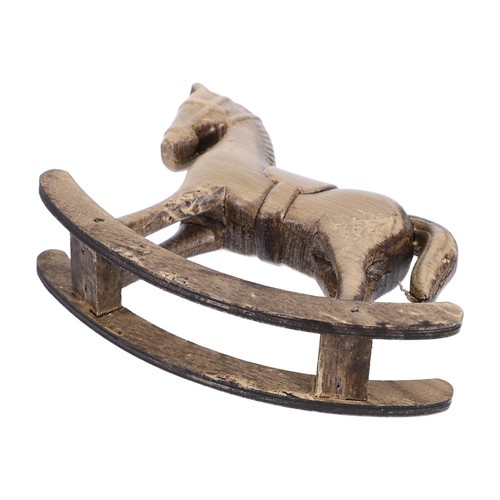 Wooden rocking horse statue - wooden,