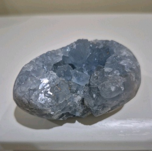 Celestite 225g crystal geode - celestite,