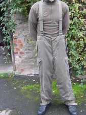 Austrian Heavy Weight Over Trousers Quilted Warm Green Army Military Surplus