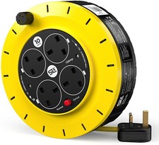 SLx Cable Extension Lead 10m, 4 Socket Easy-Wind Cassette Reel