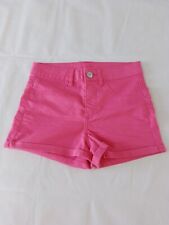 Ladies Denim Shorts H&M Size 6 Hot Pants Pink 12219