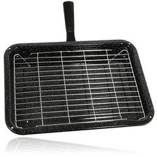 Grill Pan & Rack for LAMONA Oven Cooker Premium Single Handle Enamelled