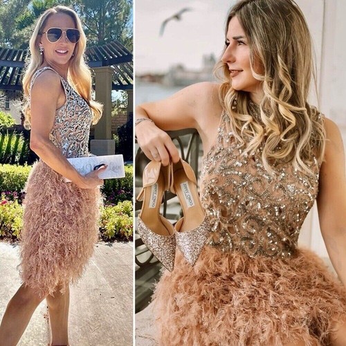 Dress sequined faux - dress,