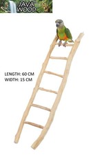 NATURAL JAVA WOOD PARROT PARAKEET BIRD CAGE LADDER TOY 60 CM X 15 CM 4518