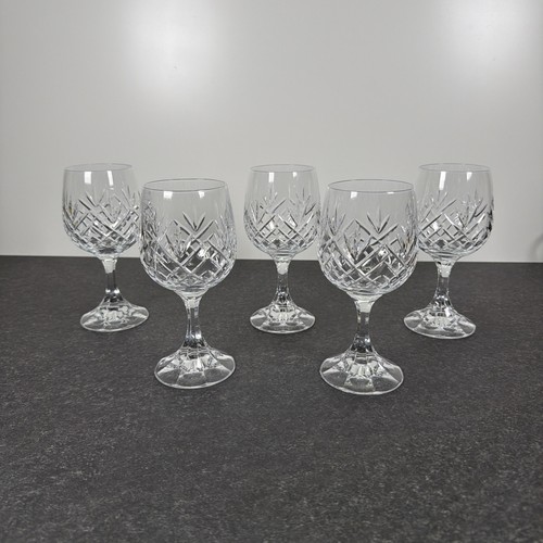 Vintage cut crystal goblet - cut,