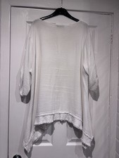 White Lagenlook Hanky Hem Long