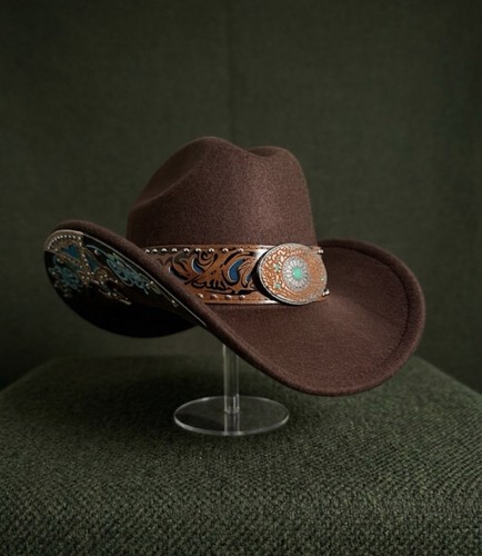 Cowboy cowgirl hat - cowgirl, brown