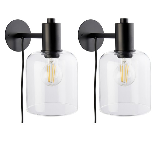 Set modern black plug - of, 2