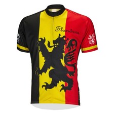 Retro Mens BELGIUM FLANDERS Cycling Jersey Bicycle Jersey Cycling Shirt Jersey