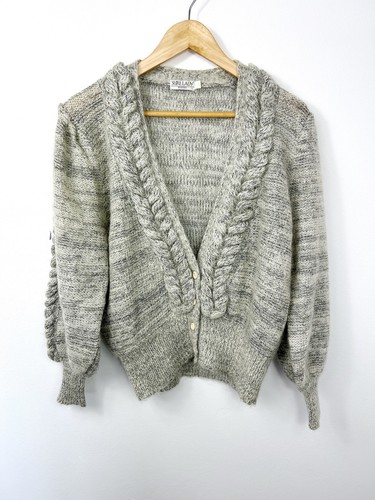 Vintage grey mohair aran cable - vintage,