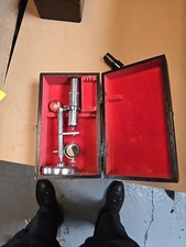 Antic  Mikroskop Reise mikroskop With Mahagon Box Kasten. #9