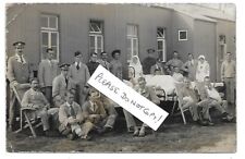 NETLEY Hospital Blues WW1 Era RP Postcard Injured Soldiers + Nurses + Australian