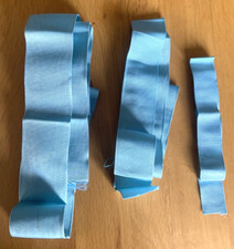 3 x Lengths Masonic Jewel Medal Ribbon Moire Effect Light Blue 26mm 39mm 51mm