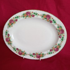 VINTAGE ARGYLE BONE CHINA DESIGN, 'ROSE GARDEN' SERVING PLATTER