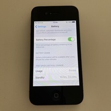 Apple iPhone 4S - 16GB - Black A1387 Good Battery
