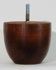 2 WOODEN BUN FEET, H=75mm (3")