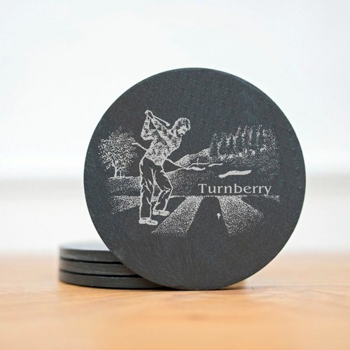 Golfer turnberry round slate - golfer,