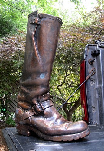 Bronzed engineer boot men - engineer,