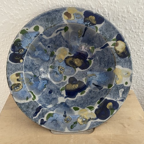Studio pottery bowl blue - studio,
