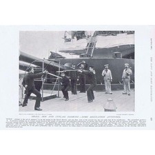 Royal Navy Small Arm and Cutlass Exercise - Antique Print 1897