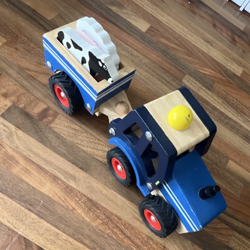 Wooden tractor with - wooden,