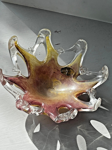 Vintage murano glass bowl - glass,