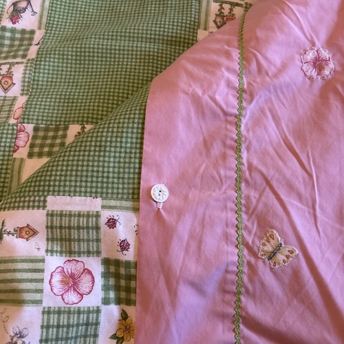 Gingham green pink patch - gingham,