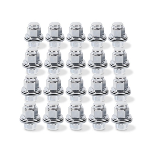 20x m12 chrome wheel lug - chrome,