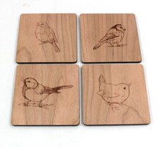 Coasters in Cherry Veneer