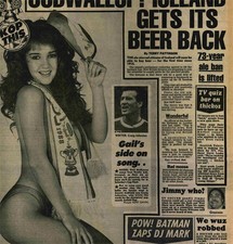 Extremely rare Gail McKenna 1988 newspaper page three.  KOP THIS.
