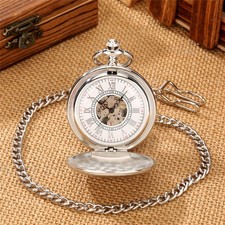 Silver Mechanical Pocket Watch