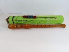 Vtg Hohner Konzert C-Descant Wooden Recorder Germany  Instrument 13" C9889