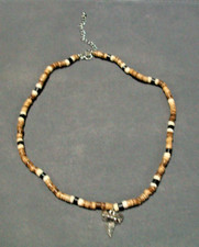 surf style necklace with lobster clasp with shark tooth