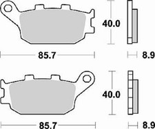 Braking brake pads post - pads, for
